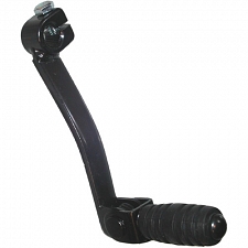 Black 10mm x 100mm Gear Lever with Folding Toe Peg - 014129