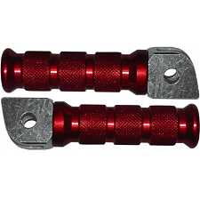Red Anodised Yamaha Footrests