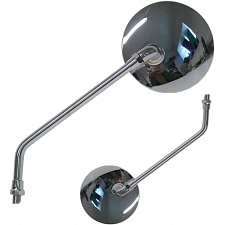 Chrome Round Mirrors with 10mm Thread - 011954