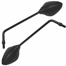 Black Teardrop Mirrors with 8mm Thread