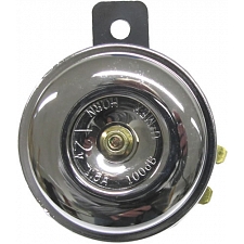 Chrome 12v 75mm Diameter Horn with Single Bolt Hole Mount