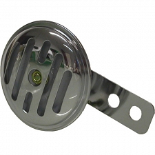 Chrome 12v 75mm Diameter Horn with Twin Bolt Hole Mount