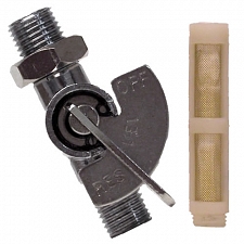 Chrome 1/2" On-Off Fuel Tap without Reserve Pipe