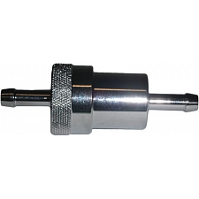 Silver 6mm Anodised Aluminium In-Line Fuel Filter