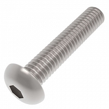 Fully Threaded Stainless Steel Button Allen Hex/Socket Screws 5mm x 20mm 