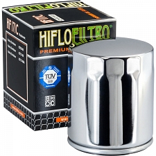 HiFlo HF171C Chrome Oil Filter Harley Davidson 62700296 63731-99 63731-99A