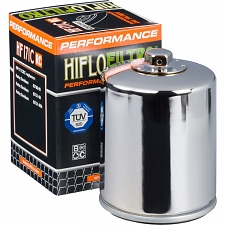 HiFlo HF171CRC Chrome Oil Filter Harley Davidson 62700296 63731-99 63731-99A