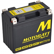 Motobatt MHTX16 Hybrid Lithium Battery YTX14-BS PC545 YTX14L-BS
