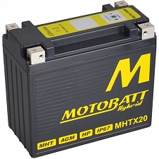 Motobatt MHTX20 Hybrid Lithium Battery YTX20 65989-90 PC535 PC625