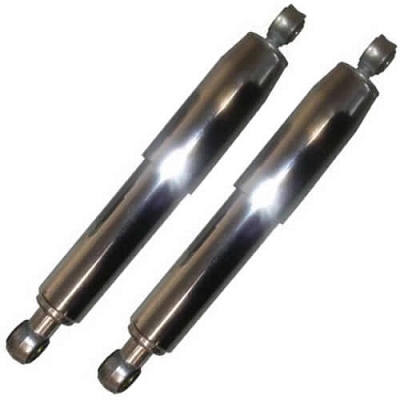 Chrome 280mm Pin + Pin Twin Covered Shock Absorbers for up to 175cc