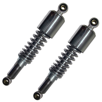 Chrome 305mm Pin + Pin Twin Shock Absorbers