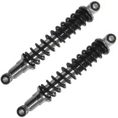 Chrome 310mm Pin + Pin 110lbs Twin Shock Absorbers for up to 200cc