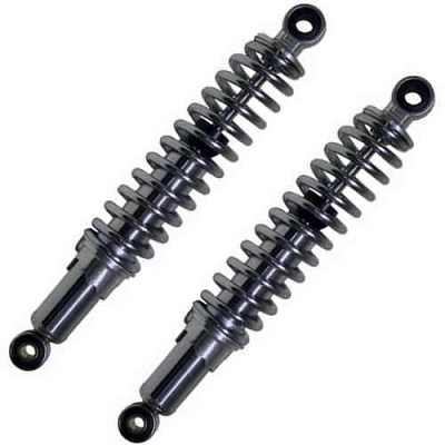 Chrome 320mm Pin + Pin Twin Shock Absorbers for up to 350cc