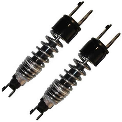Black 327mm Fork + Fork Twin Shock Absorbers with Chrome Springs for up to 500cc