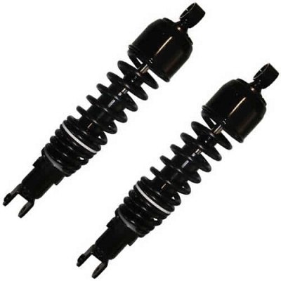 Black 335mm Pin + Fork Twin Shock Absorbers for up to 750cc