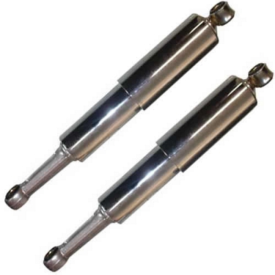 Chrome 335mm Pin + Pin Twin Covered Shock Absorbers for up to 100cc