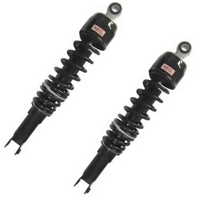 Black 365mm Pin + Fork Twin Shock Absorbers for up to 1100cc