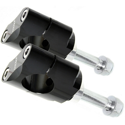 WRP Pro Clamp 1 1/8" Black Billet CNC Alloy Handlebar Risers