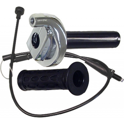 Chrome 7/8" Handlebar Throttle Unit for Motocross Bikes