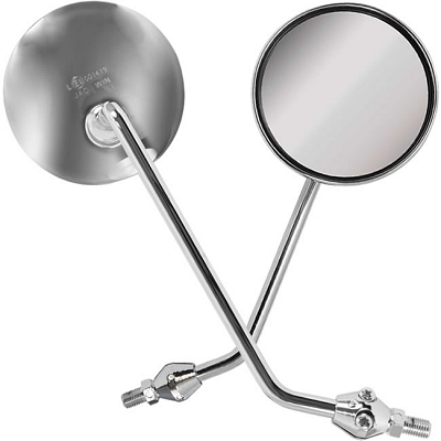 Chrome Round Mirrors with 10mm Thread - 011952