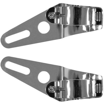 Chrome Headlight Brackets for 37mm to 42mm Forks