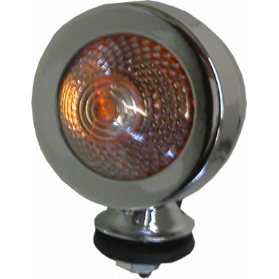 50mm Chrome Bullet Light with E-Marked Clear Lens