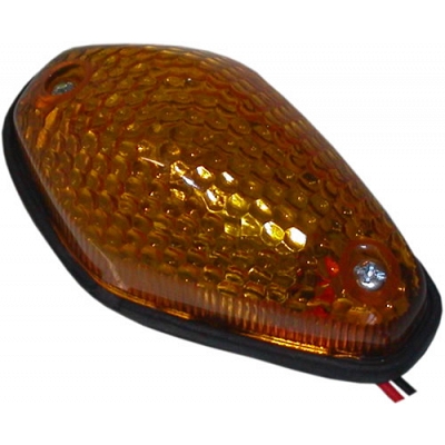 Black 132mm x 60mm Fairing Mounted Indicators with Amber Lenses