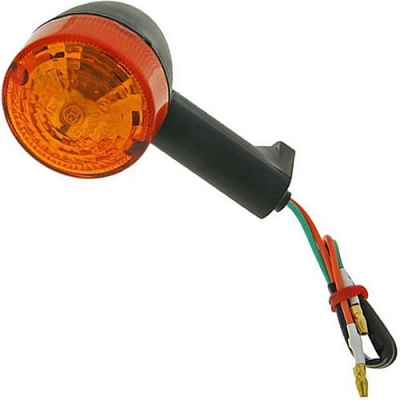 Black Round 45mm Indicator with Amber Lens - 019025
