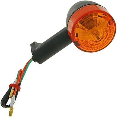 Black Round 45mm Indicator with Amber Lens - 019026
