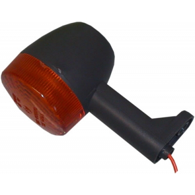 Grey Round Indicator with 45mm Stem & Amber Lens - 019028