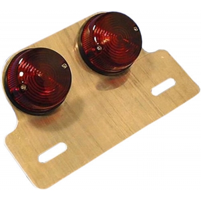 Twin Round Rear Lights with Bracket
