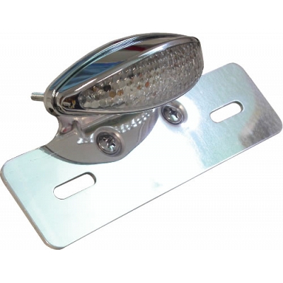 LED Catseye Shaped Rear Light with Clear Lens & Bracket