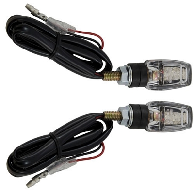 Black Marker Lights in Black with Red LED