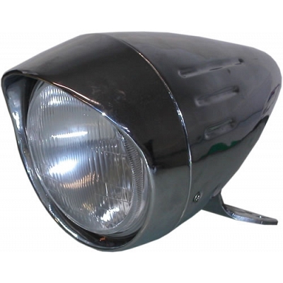 7" Round Chrome Bottom-Mounted Headlight