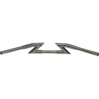 Chrome 1"/1.25" Z-Bar Handlebars with 3" Rise