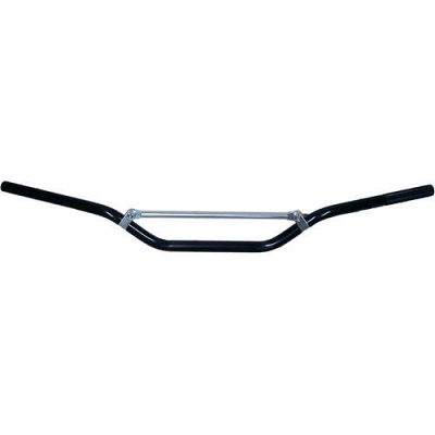 Black 7/8" Aluminium 2.5" Rise Handlebars with Brace