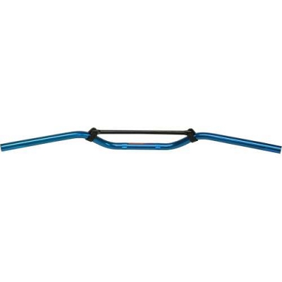 Blue 7/8" Aluminium 2.5" Rise Handlebars with Brace