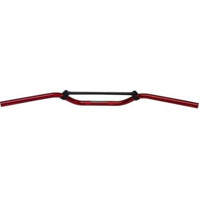 Red 7/8" Aluminium 2.5" Rise Handlebars with Brace