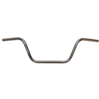 Chrome 7/8" Western Style Handlebars with 8" Rise