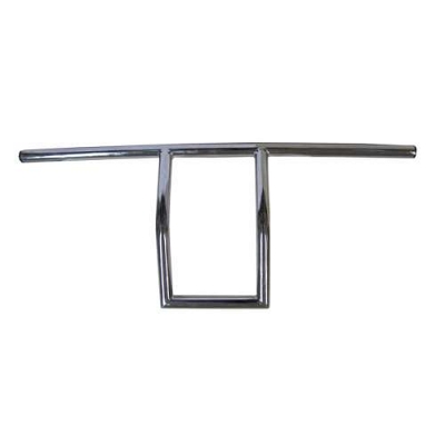 Chrome 7/8" T-Bar Handlebars with 11" Rise & Pull Back in Middle