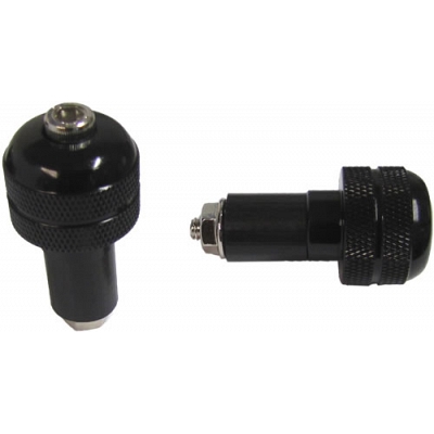 Black Diamond Cut Style Handlebar End Caps For Steel Bars 17mm