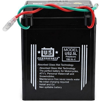 US Powersports US2.5L AGM Sealed Battery YB25LC VP2.5-3 GM2.5A-3C