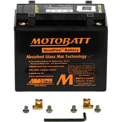 Motobatt MBTX12UHD AGM Sealed Battery YTX15L-BS YTX12-BS GTX12-BS