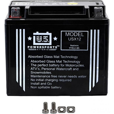 US Powersports USX12 AGM Sealed Battery YTX12-BS CTMX12-BS