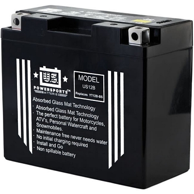 US Powersports US12B AGM Sealed Battery YT12B-BS YT12B-4 GT12B-4