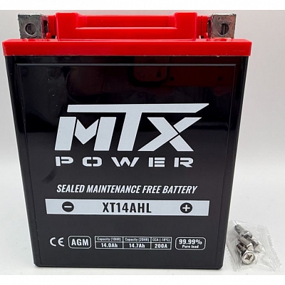 MTX XT14AHL AGM Sealed Battery YB14L-A2 YB14L-B2 YTX14AHL-BS
