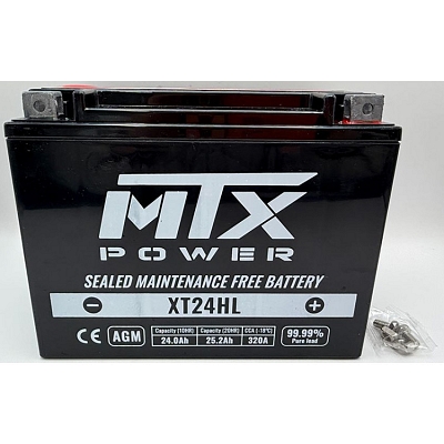 MTX XT24HL AGM Sealed Battery YTX24HL-BS Y50-N18L-A3 YB18-A YB18L-A