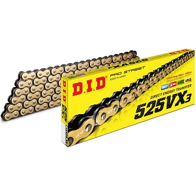 DID 525VX3-108L Gold Heavy Duty X-Ring Drive Chain