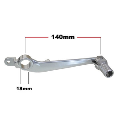 18mm x 140mm Alloy Rear Brake Foot Lever with Folding Toe Peg - 014231