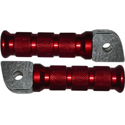 Red Anodised Yamaha Footrests